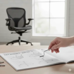 Easy assembly guide for an affordable ergonomic chair with bilingual English and French instructions.