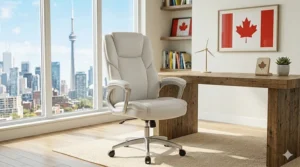 Eco-conscious vegan PU leather office chairs, a sustainable choice for Canadian professionals.