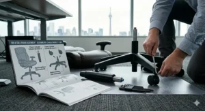 Close-up illustration of a Class 4 heavy-duty gas lift cylinder rated for high-weight capacity office seating.