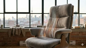 Comparison of material durability, showing mesh tension and fabric pilling after long-term use in a Canadian office.