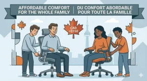 Compact office chair under 150 CAD, perfect for a Vancouver loft or small apartment workspace.