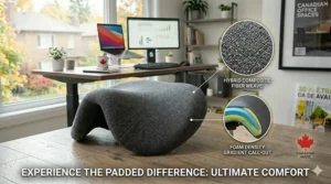 High-quality padded saddle seat for long-term comfort.