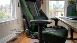 High-density memory foam padding in an Xbox gaming chair.