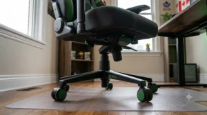 Gaming desk setup with an ergonomic Xbox gaming chair.