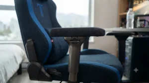 4D adjustable armrests and height mechanism on a modern pro gaming chair.