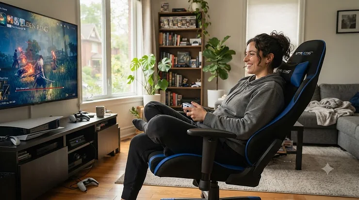 Best console gaming chair in Canada designed for ultimate comfort during long gaming sessions. console gaming chair