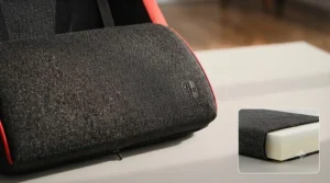 Detachable memory foam lumbar cushion for the Nintendo Switch gaming chair.