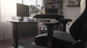 4D adjustable armrests on a professional esports chair offering customizable positioning for Canadian gamers.