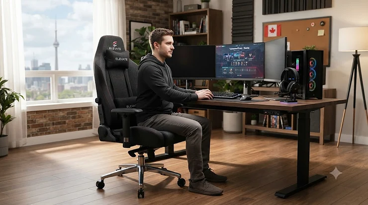 Tournament gaming chair in modern office setup
