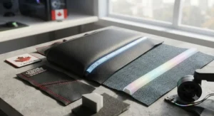 High-quality leather and fabric gaming chair materials that house LED and RGB lighting components