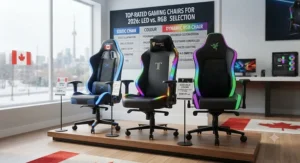 A curated selection of the best-rated LED and RGB gaming chairs available for purchase in Canada