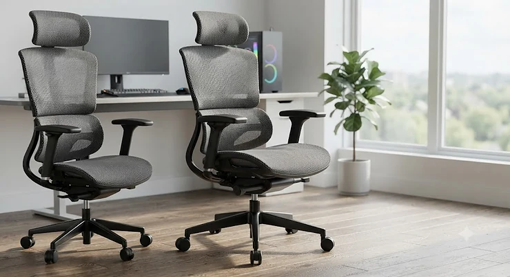 A breathable fabric gaming chair designed for hot rooms, featuring mesh upholstery for cooling comfort during intense gaming sessions.