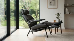A small gaming chair for short adults featuring a built-in retractable footrest for ultimate comfort during long sessions.